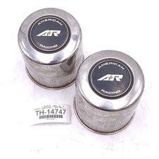American Racing 1330001ss Wheel Center Cap Silver Black Push Throug Set Of 2