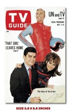 HE AND SHE FRIDGE MAGNET 1967 TV GUIDE COVER 12 3.5 X 5.5 "