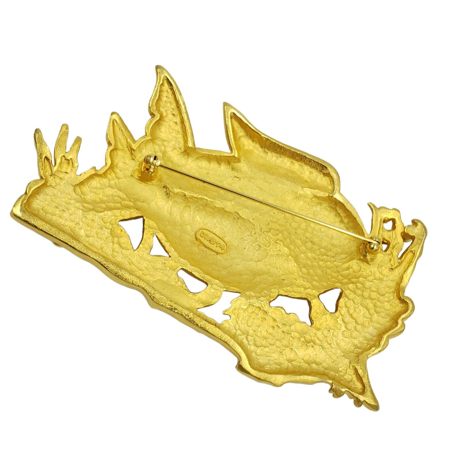 Doreen Ryan Swimming Fish Brooch Gold Plate Ename… - image 3