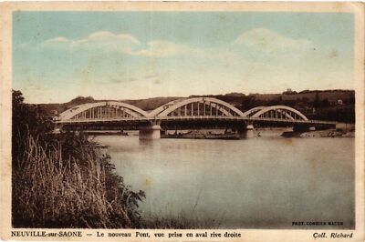 Old postcard NEUVILLE-sur-SAONE - Le nouveau Pont view taken downstream right bank (367653)