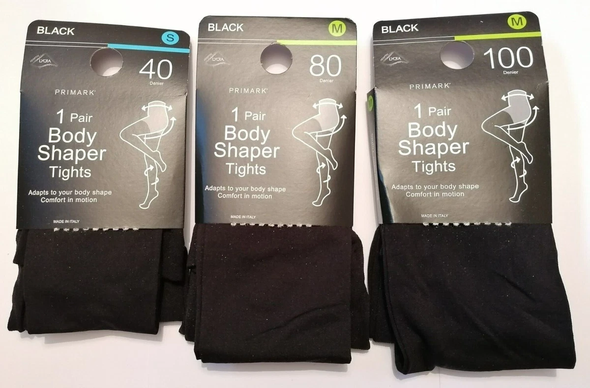 Black 80 Denier Bum, Tum And Thigh Shaping Tights