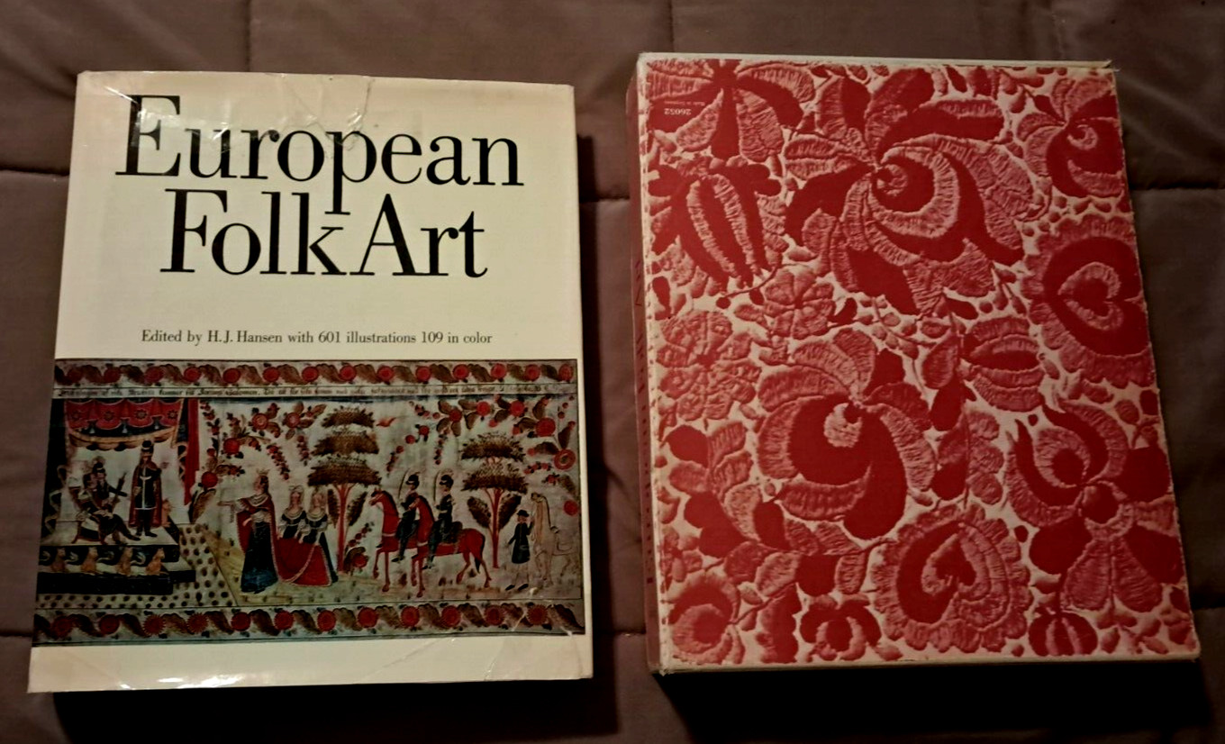 Coffee-table -EUROPEAN FOLK ART H.J. Hansen 1968 HC w/dj & slipcase, ACCEPTABLE-image