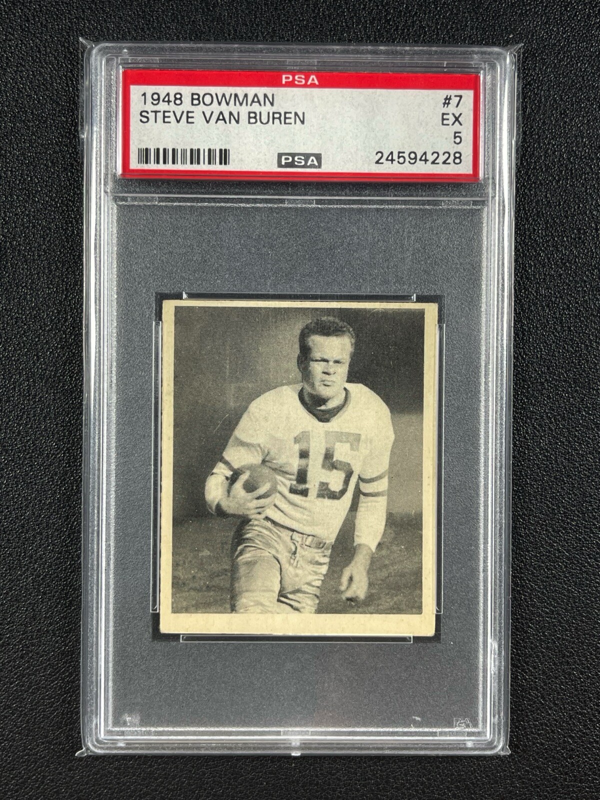 STEVE VAN BUREN PSA 5 1948 BOWMAN FOOTBALL #7 ROOKIE CARD RC EX VINTAGE 4228