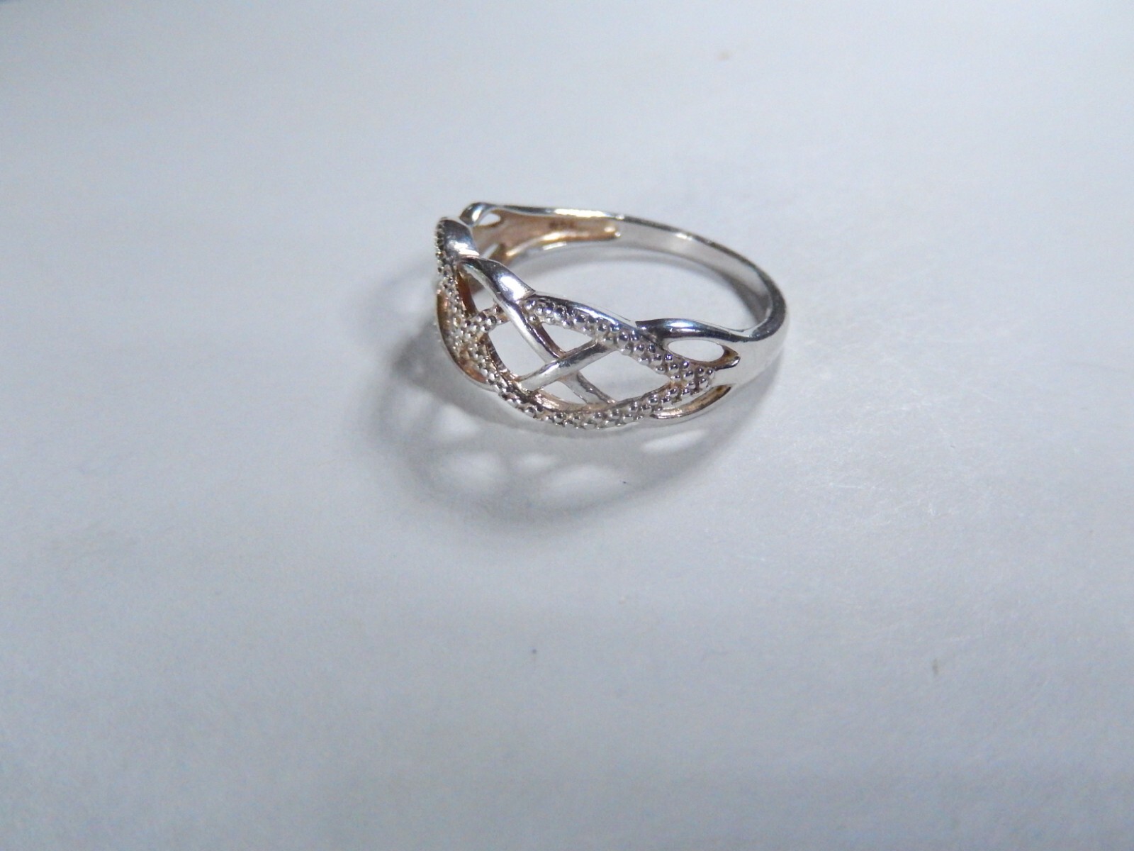 *VINTAGE*  Infinity Weave Solid  Sterling Silver … - image 4