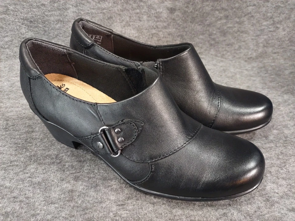 Zuecos CLARKS Collection Genette Harper Punta Cerrada Cuero Negro (Mujer) Talla 8M Foto 2 de 4