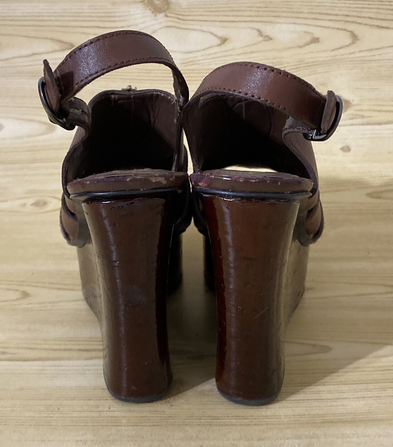 BCBGeneration Wedge Platforms Slingback Peep Toe … - image 12