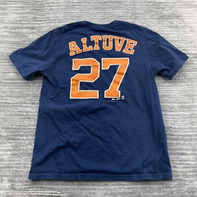 Houston Astros Shirt Size L 14/16 Youth Jose Altuve #27 MLB