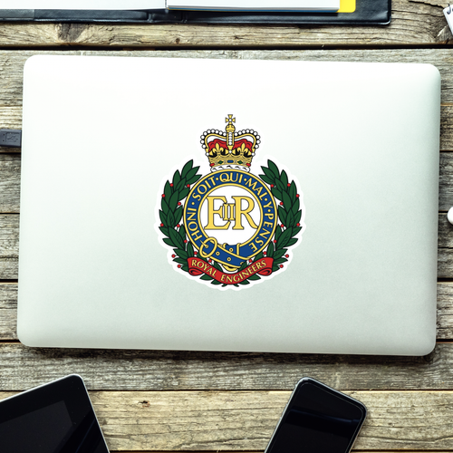 Royal Engineers Waterproof Vinyl Stickers Pack (ER style) - MoD Reseller - Picture 3 of 5