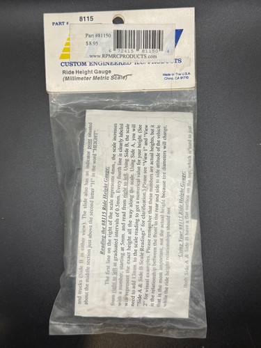 RPM 8115 Vintage Ride Height Gauge On-Road/Off-Road (Blue) - Picture 2 of 2
