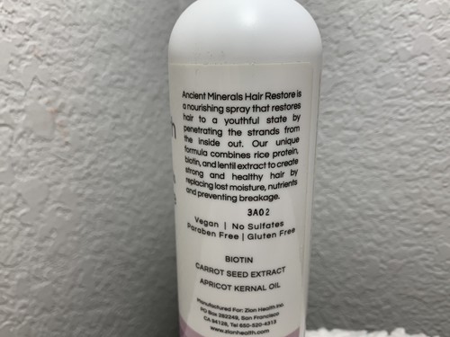 Ancient Minerals, Hair Restore, Nutritional Strengthening Spray, 8 fl oz 237ml. - Picture 7 of 11