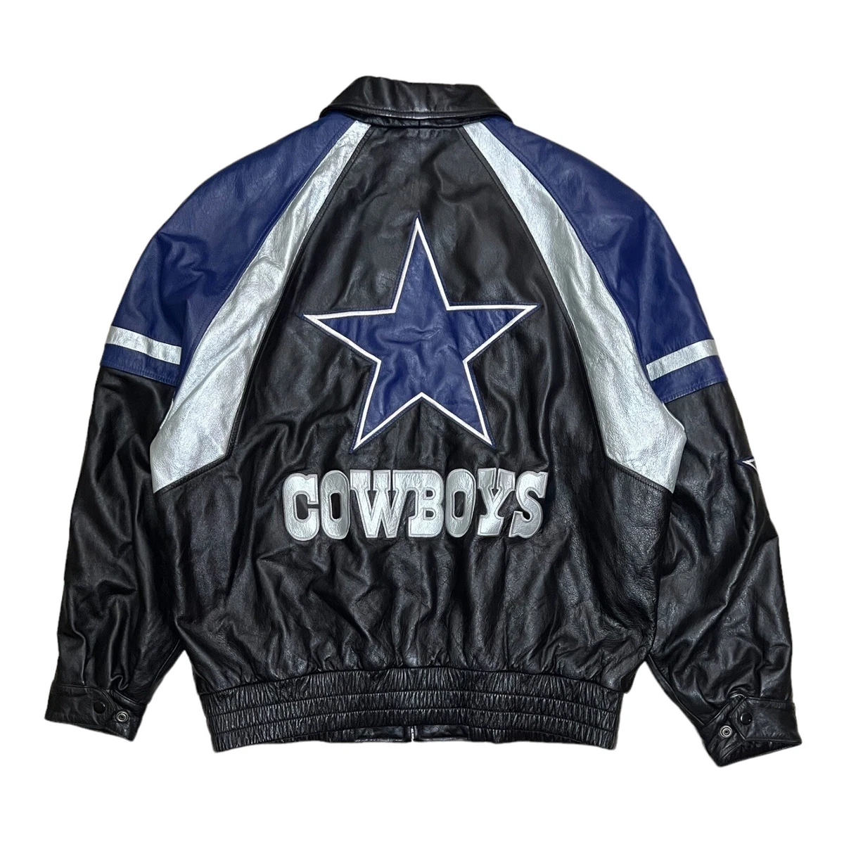 VTG Dallas Cowboys G-III Carl Banks Leather Jacket Men's Size L | eBay