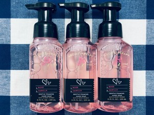 3-Bath-and-amp-Body-Works-ROSE-VANILLA-Gentle-Foaming-Hand-Soap-8-75oz-Each