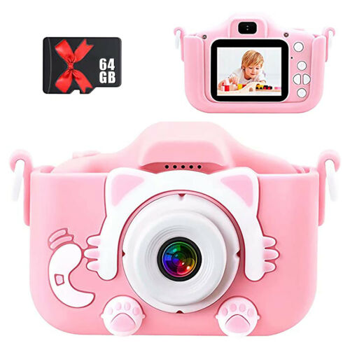 Kids Digital Camera 30MP Children's Selfie Camera for Boys and Girls Pink - Picture 1 of 14