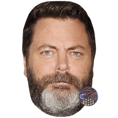 Nick Offerman Celebrity Mask, Flat Card Face, Fancy Dress Mask