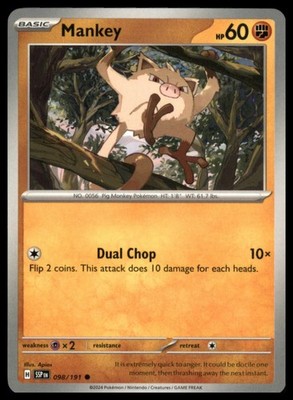 Mankey Common SV08: Surging Sparks 098/191 NM