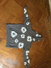 Denim Tears Hoodie Size Large Light Gray