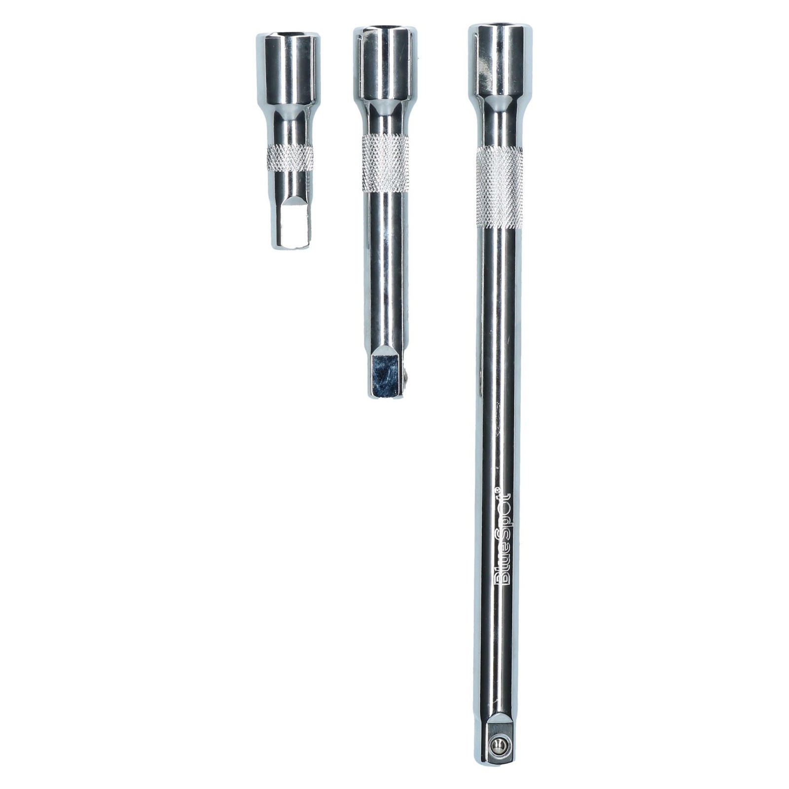 3pc 1/2"" Drive Straight Socket Ratchet Extension Bar Set 75mm 125mm 250mm