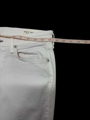 Rag & Bone Size 26 Dre Low-Rise Slim Boyfriend White Jeans Women's - Picture 12 of 14
