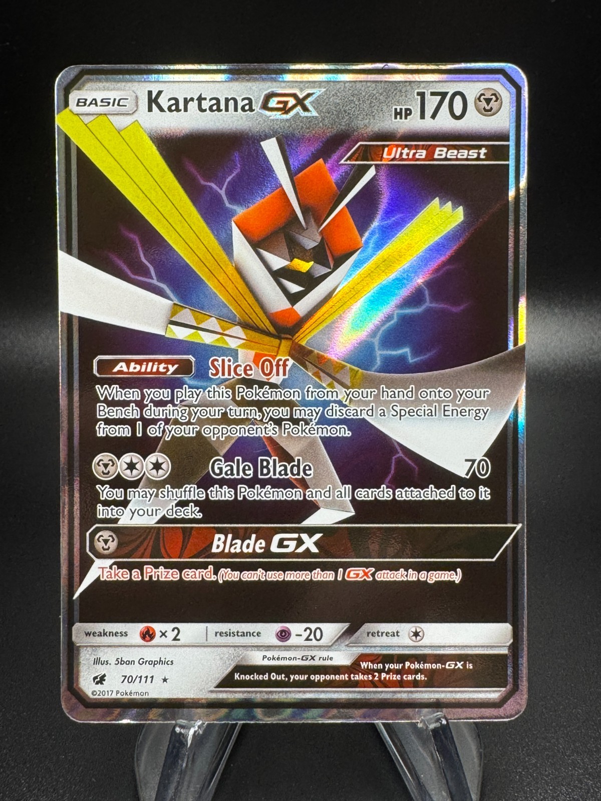 Pokemon Crimson Invasion KARTANA GX Ultra Rare #70/111