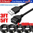 High-Speed USB-USB Extension Cable USB 2.0 Adapter Extender Cord Male/Female LOT