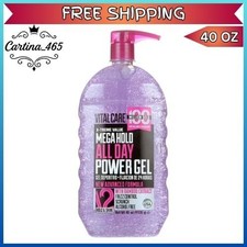 Vitalcare Mega Hold All Day Power Hair Gel, 40 Oz Alcohol-Free Frizz Control NEW