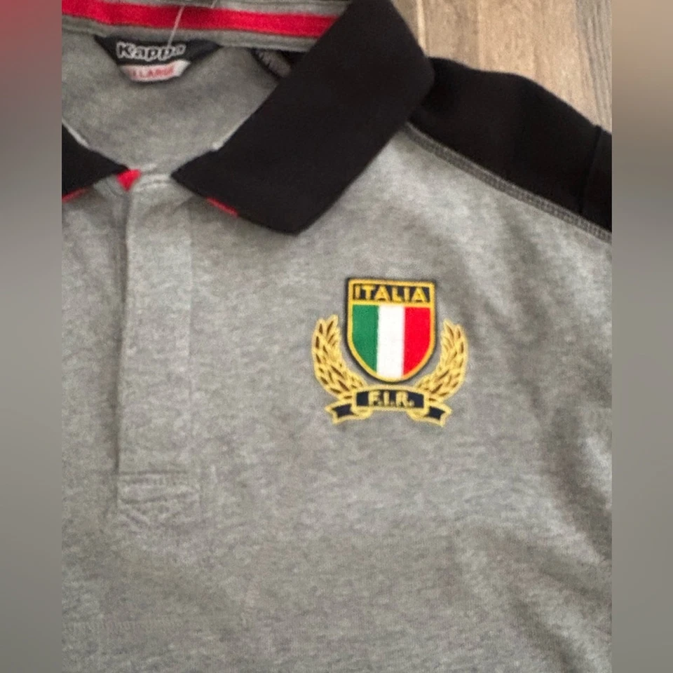 Camiseta deportiva Kappa Italia Rugby manga larga algodón cuello XXL nueva Foto 4 de 4