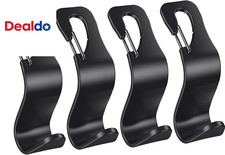 4 Pack Car Back Seat Headrest Hook Hanger for Purse Grocery Bag Handbag Hat