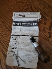 VINTAGE C.A. MYERS CO FAMOSO PUNTO SERRATURA CUCITO PUNTONE CON ISTRUZIONI
