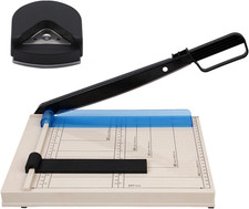 A4 Paper Cutter,12" Titanium Blade Guillotine Trimmer with Corner Rounder,12-She