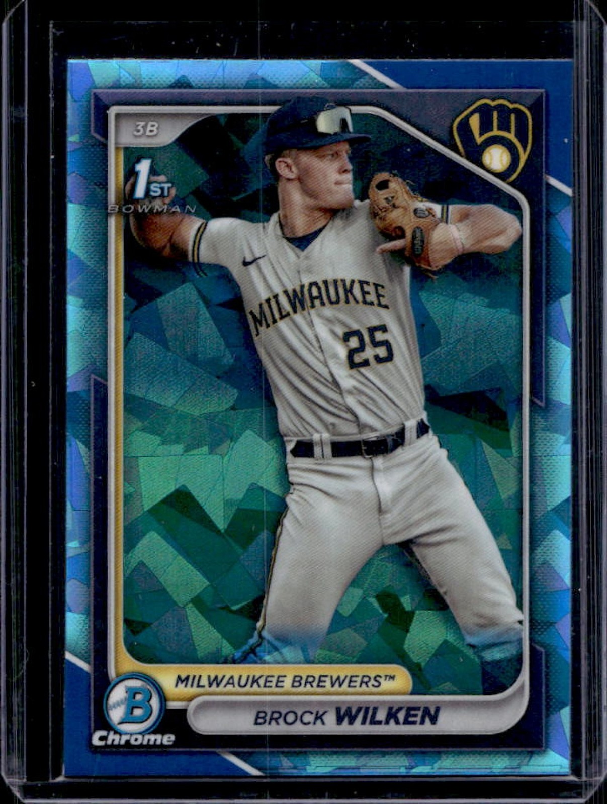 2024 Bowman Sapphire Brock Wilken Chrome 1st Prospect #BCP-86 Brewers
