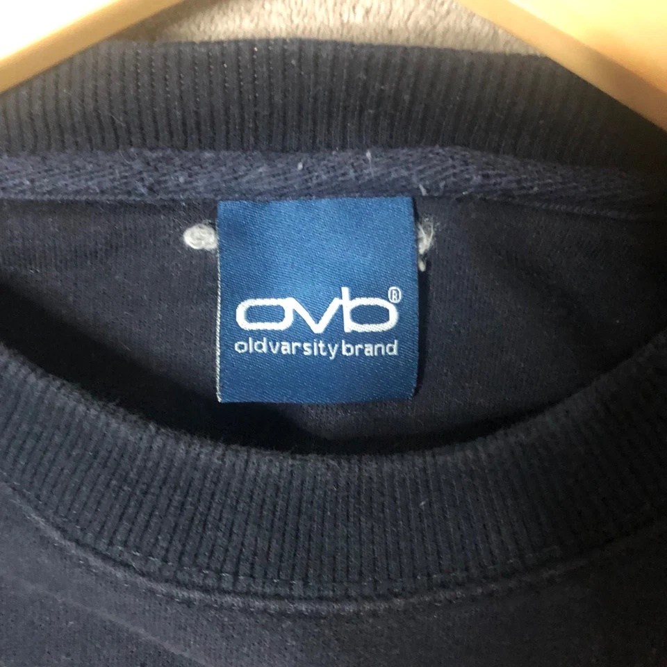 Sudadera Pullover De Colección WVU Cuello Redondo Para Hombres Mediana Azul Marino Antigua Marca Universitaria Foto 4 de 4