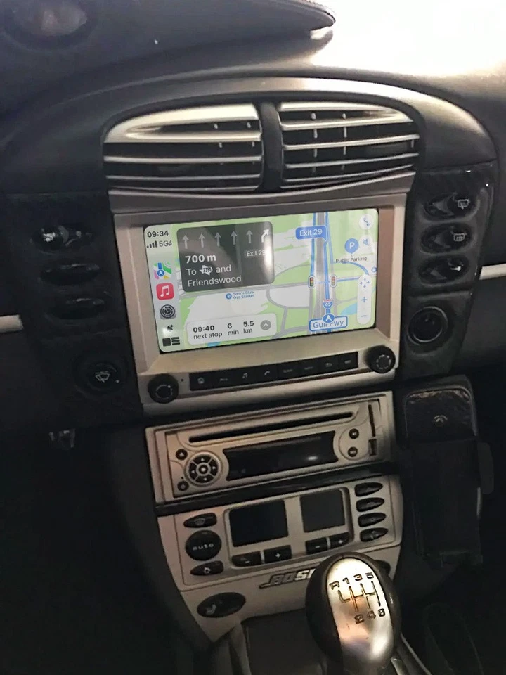 Silver - Apple Carplay For For Porsche 911 996 Boxster 986 Car Stereo Radio 7" - Image 3 of 4