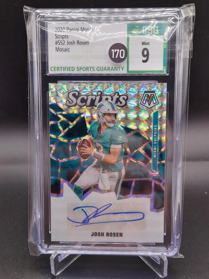 2020 Panini Mosaic Scripts Josh Rosen #S52 Auto - Image 3 of 3