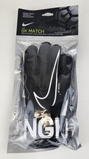 Nike GK Match Youth Soccer Goalkeeper Goalie Gloves Black/Grey Size 7