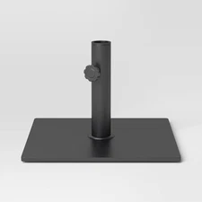 Room Essentials 25lb Black Steel Patio Umbrella Base Weather Resistant