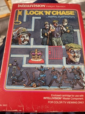 Lock 'N' Chase (1982) Intellivision Game   Box & Cart Only   Mattel Electronics