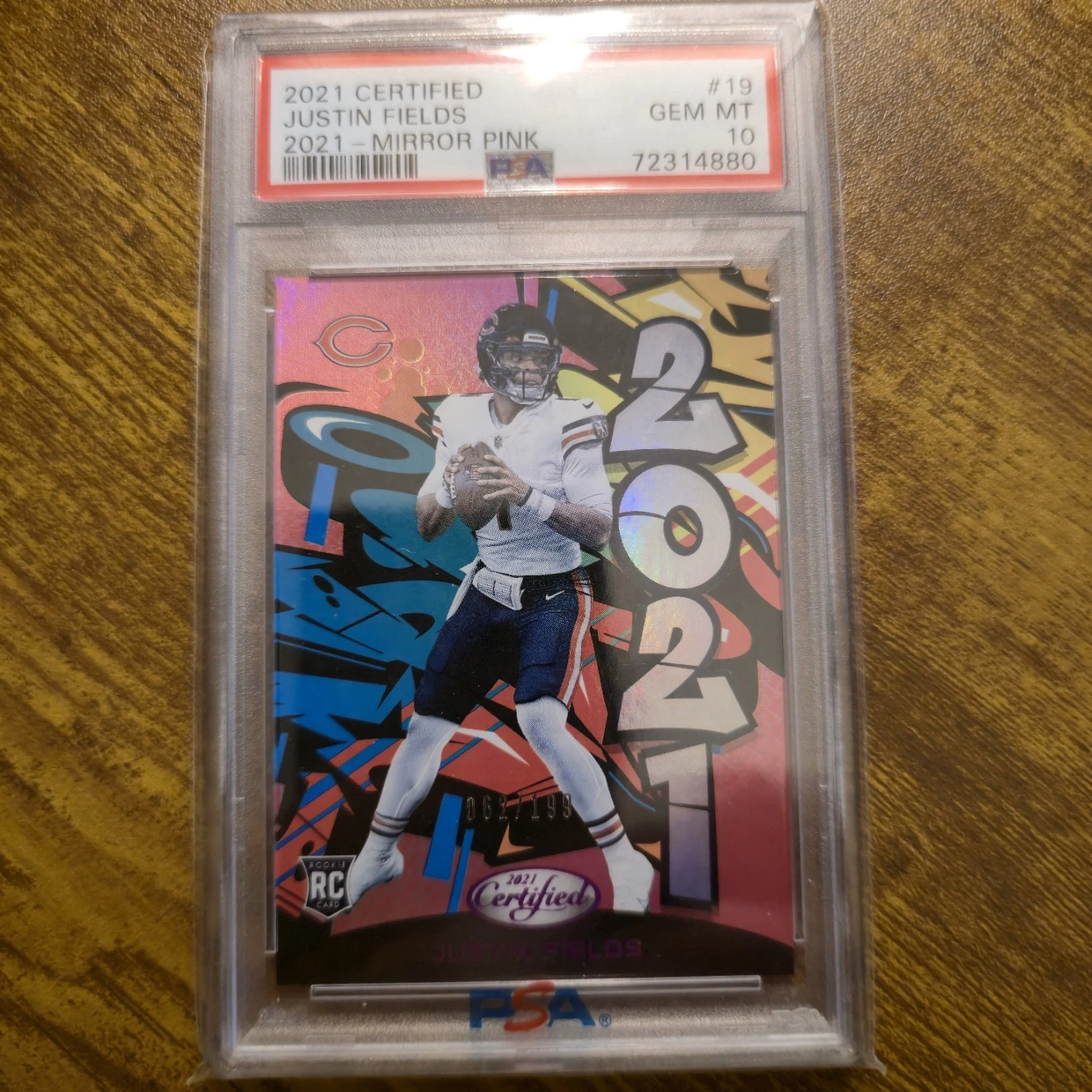 Justin Fields Panini Certified 2021 #19 Mirror Pink