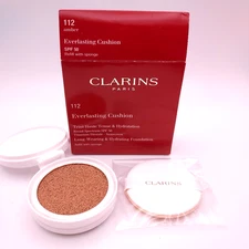 Clarins Everlasting Cushion Foundation REFILL 112 AMBER SPF 50 Sealed