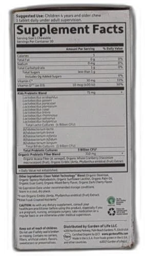*2026-8-31* Jardín de la Vida Dr. Probióticos formulados orgánicos para niños + más vitamina Foto 4 de 4