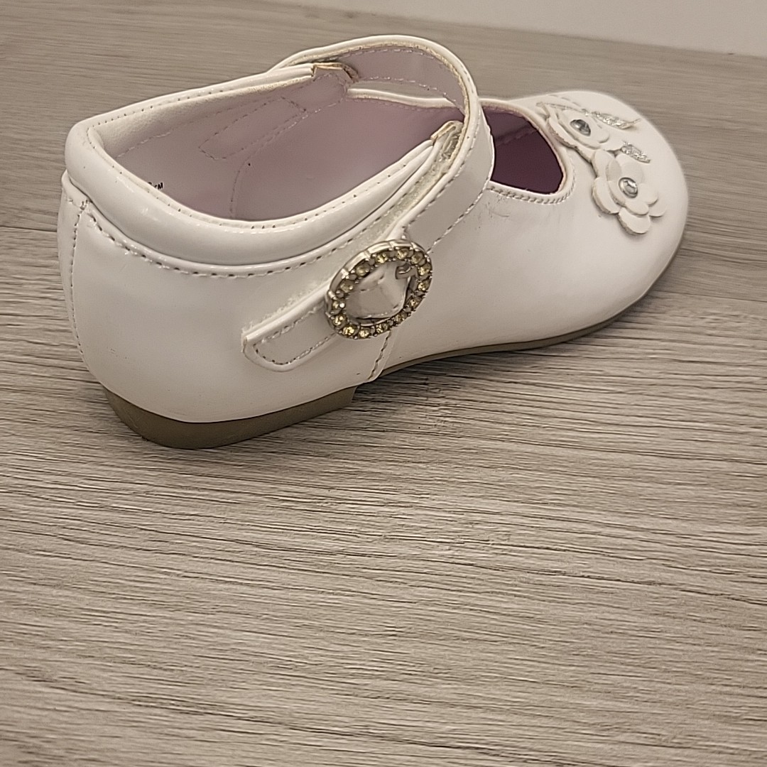 Buster Brown Maddie White Mary Jane Toddler Size 7 Rhinestone 