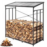 Kaminholzregal AußEn Brennholzregal Stapehilfe Holzlager Mit Dach 182X70X183Cm