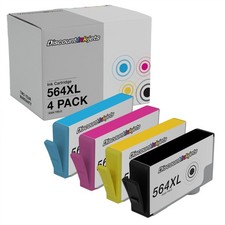 4PK 564XL 564 XL for HP BLACK COLOR Print Ink Cartridge Photosmart 6520 6521 209