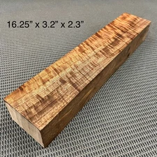 B470 Curly Bastogne Walnut Block Carving Craft Knife Handle Game Call