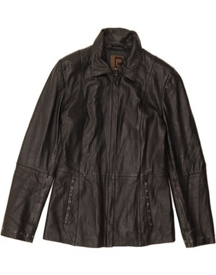 CONBIPEL Damen Lederjacke IT 44 Medium Schwarz Leder CY01