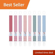 ALVA Pacifier Clips Holder Leashes 10 Pink And Blue