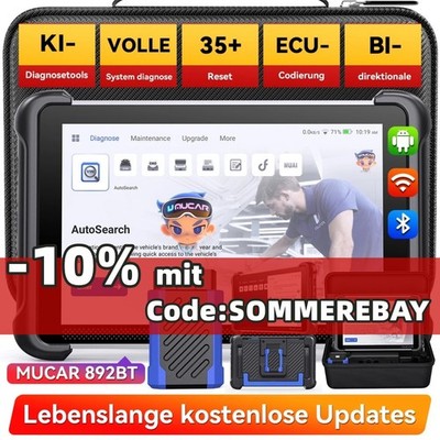 MUCAR 892BT KFZ Diagnosegerät 35 Reset Alle System ECU Codierung Bidirektionale