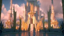 Landscape art fantasy concept sun sunrise clouds city Custom Gaming Mat Desk