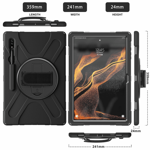 Shockproof Rotating Stand Strap Case Cover For Samsung Galaxy Tab S8 Ultra 14.6" - Picture 37 of 48