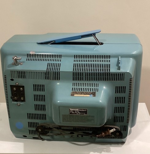 TV PANASONIC TR-562A STATO SOLIDO 1975 SPACE AGE AZZURRO. MADE IN OSAKA. GIAPPONE - Foto 7 di 15