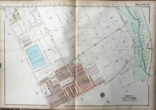 1923 PHILADELPHIA PA, FERNROCK THEATRE 5TH STREET - TACONY CREEK PARK ATLAS MAP